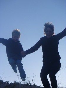 Jumping off sand dunes at Curl Curl